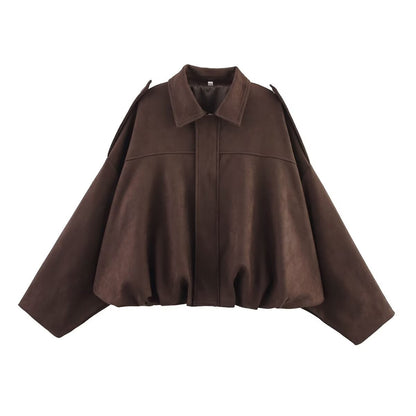 Women'S Suede Casual Coat